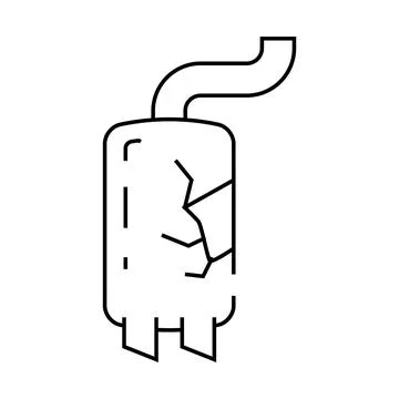 Exhaust pipe line icon vector illustration Stock Illustration