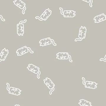 Exhaust pipe line vector seamless pattern Stock Illustration