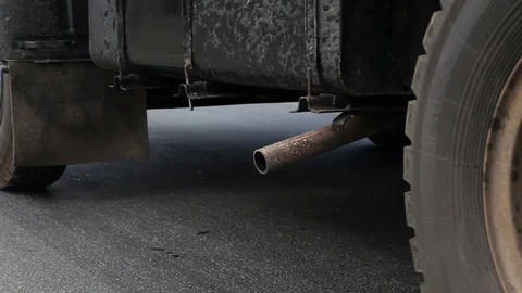 Exhaust pipe running car Video stock 69862074