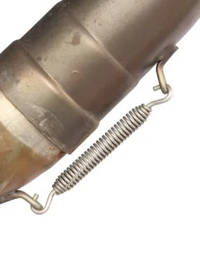 Exhaust pipe spring Stock Photos