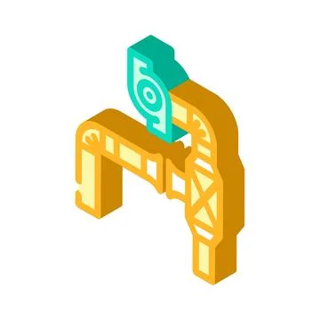 Exhaust system ventilation isometric icon vector illustration Illustrazione stock