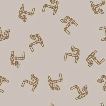 Exhaust system ventilation line vector seamless pattern Stock Illustration