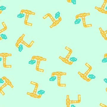 Exhaust system ventilation vector seamless pattern Illustration