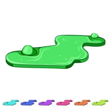 Exhaust toxic puddle cartoon vector graphic Stock Illustration