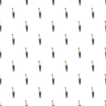 Exhausted businessman pattern symbolizing burnout and fatigue Stock Illustration