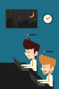 Exhausted Stock Illustration