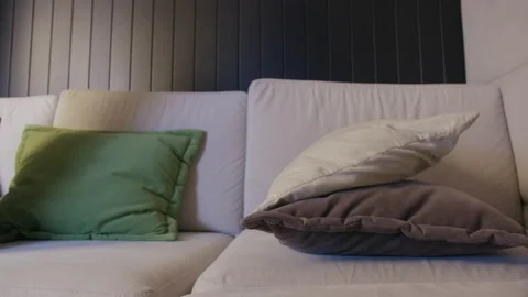 Exhausted Or Bored Young Sleepy Woman Falls Down On Sofa. Apathetic Tired Lazy Video stock 158976144