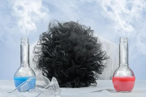 Exhausted scientist Stock Photos