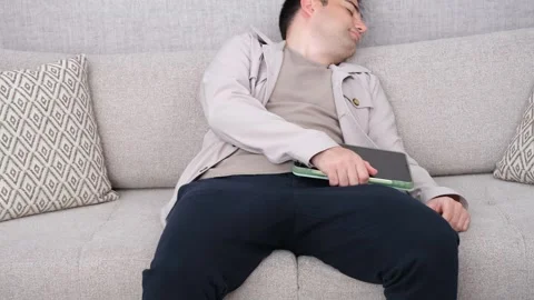 Exhausted tired man Stock-Footage 273156107
