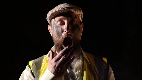 Exhausted worker yawning slow motion Stock Footage 79077703