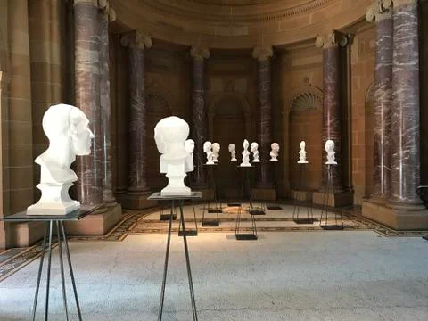 Exhibit of busts Foto stock