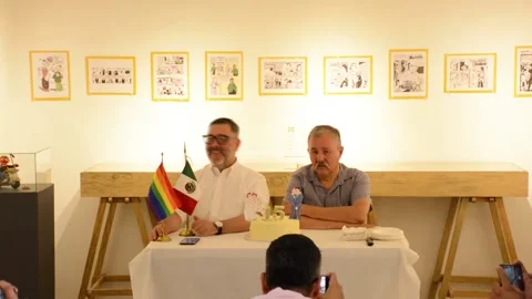 Exhibit marks 15 years of equal marriage in Mexico, exposes ongoing policy short Stock Footage 309358950