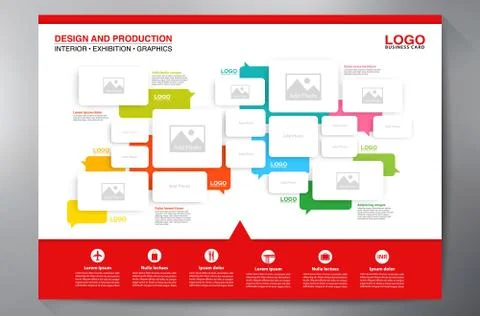 Exhibition Backdrop Displays Template for Print. Stock Illustration