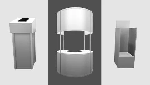 Exhibition Counter Stock Illustration
