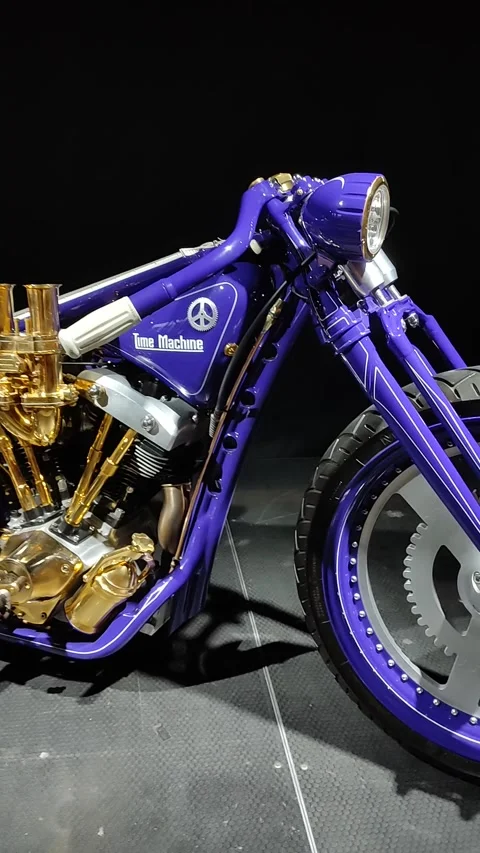 Exhibition of custom motorcycles and bikes Stock Footage 261252257