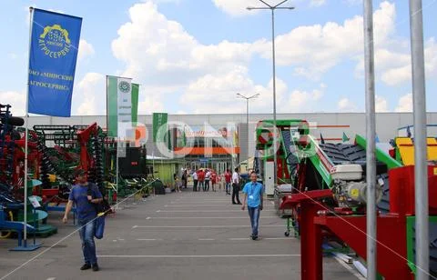 Exhibition of farm equipment and animal husbandry in Minsk Stock Photos