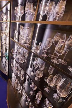 Exhibition glasses for different drinks Gratis Stockfotos