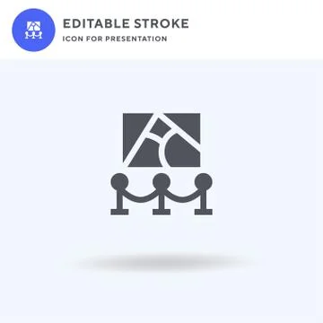 Exhibition icon vector, filled flat sign, solid pictogram isolated on white イラスト素材