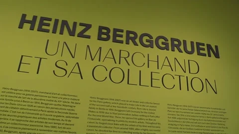 An exhibition in Paris brings together works by Picasso, Klee, Matisse and Giaco Stock Footage 286253853
