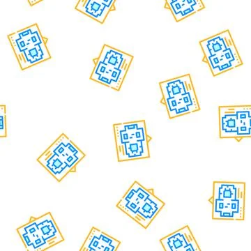 Exhibition plan museum vector seamless pattern Stock Illustration