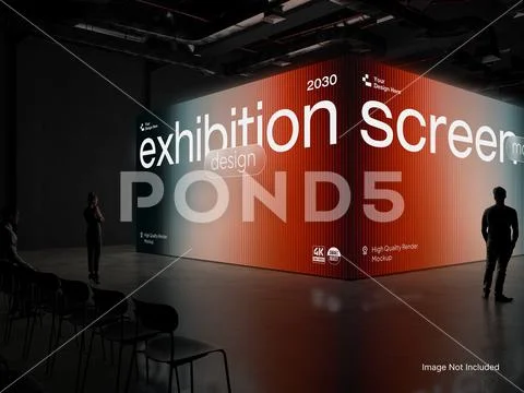 Exhibition Screen Mockup Product Launch PSD Template