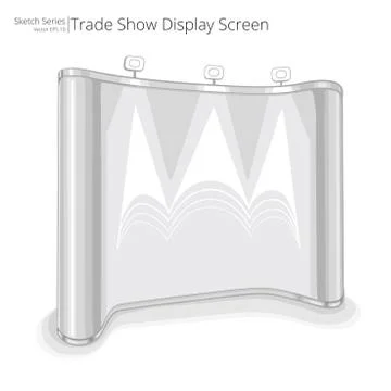 Exhibition Show Screen. Stock Illustration