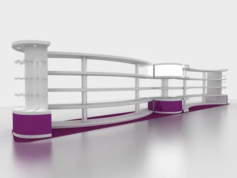 Exhibition Showcase Stock Illustration