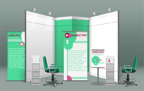 Exhibition Stand Concept 库存插图