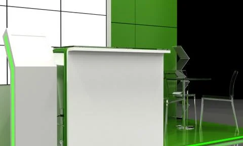 Exhibition Stand Interior - Exterior Sample Illustrazione stock