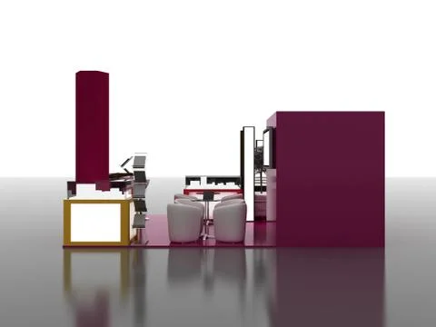 Exhibition Stand Interior Sample Illustrazione stock