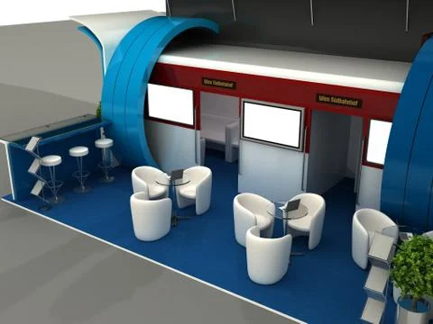 Exhibition Stand Interior Sample Illustrazione stock