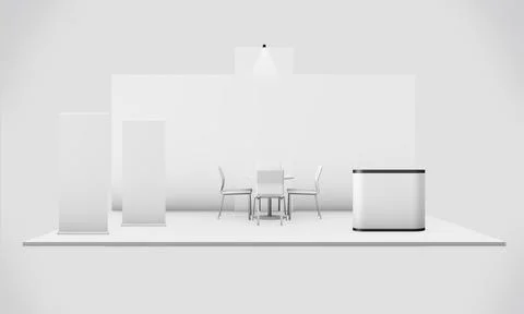 Exhibition stand mockup Illustrazione stock