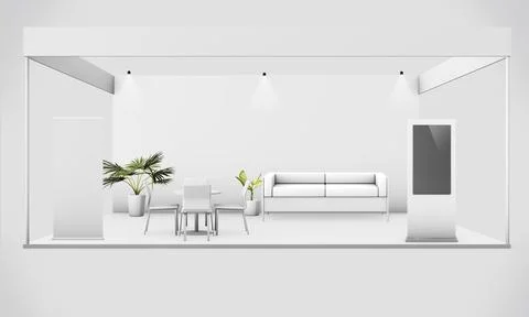 Exhibition stand mockup Stock Illustration