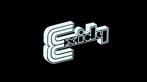 Exidy Logo 3D - Arcade game screen - Motion Graphic Loop Video stock 45598992