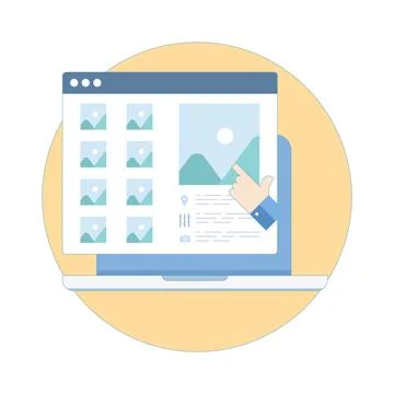 EXIF data viewer concept Stock Illustration