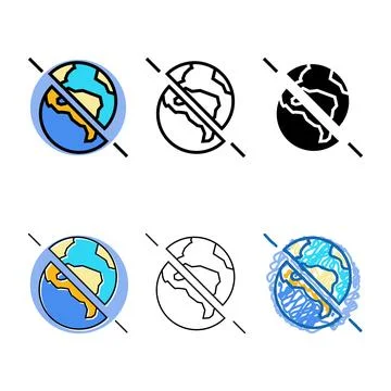 The existence of parallel universes color forms icon vector Stock Illustration