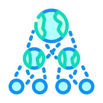 The existence of parallel universes color icon vector illustration Stock-Illustration