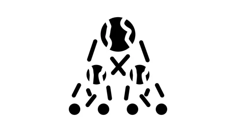 The existence of parallel universes glyph icon animation Stock Footage 326738822