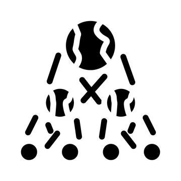 The existence of parallel universes glyph icon vector illustration Stock Illustration