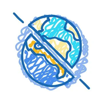 The existence of parallel universes icon doodle illustration Stock Illustration