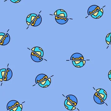 The existence of parallel universes vector seamless pattern Stock Illustration