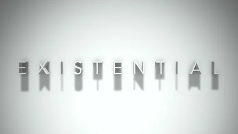 Existential 3D title animation with shadows on a white background Vídeo Stock 297668372