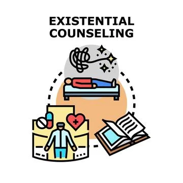Existential counseling concept helping mental health therapy Stock Illustration