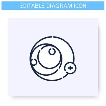 Existential graph line icon. Editable illustration Stock Illustration