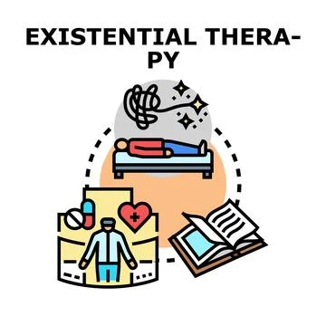 Existential therapy process seeking clarity and meaning Stock Illustration