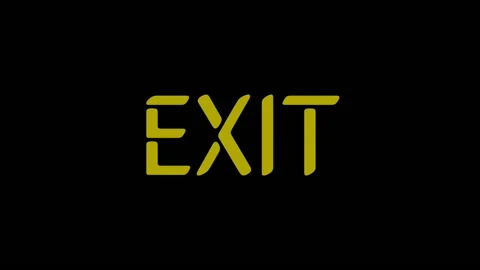 EXIT animated text for video Stock Footage 131600362