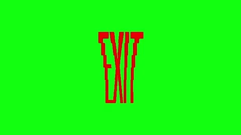 Exit Animation Green Screen Background 動画素材 336260225