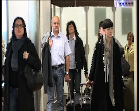 Exit arrivals and people Stock Footage 1069261