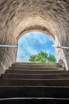 Exit from a basement Stock Photos