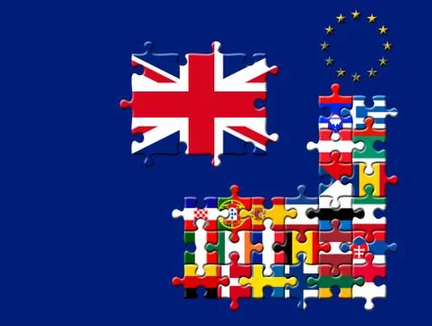 Exit brexit Great Britain in the Commonwealth of Europe Stock Illustration